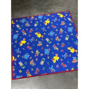 Sesame Street, ABC, Baby Blanket, Blue, 37x37", Nursery, Bedding ~ 260122-WH 526